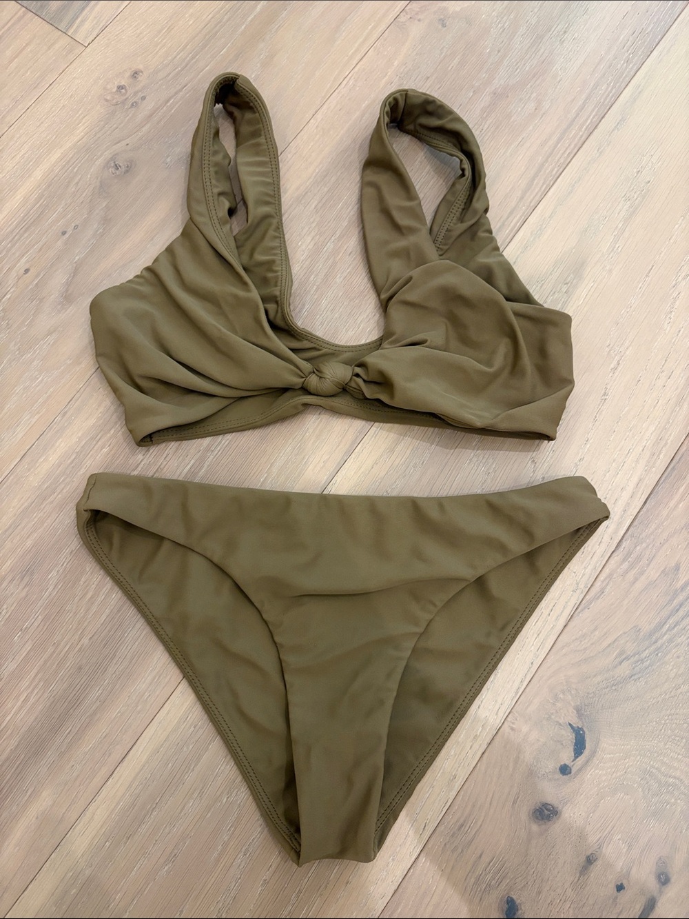 Mikoh Olive Knot-Front Bikini Set
